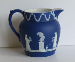 Wedgwood Jasperware Jug or Pitcher Classical Figures Fully Marked, circa 1900
