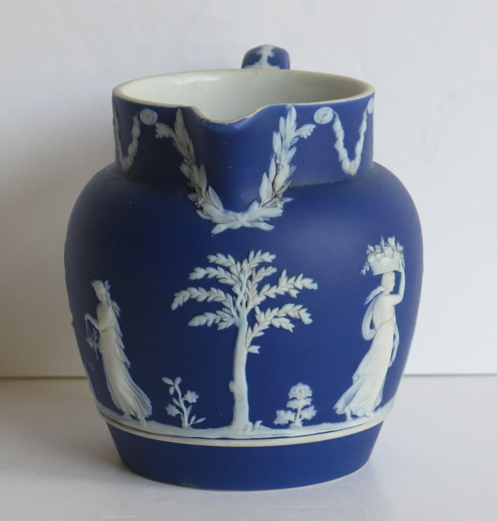 Hand-Crafted Wedgwood Jasperware Jug or Pitcher Classical Figures Fully Marked, circa 1900