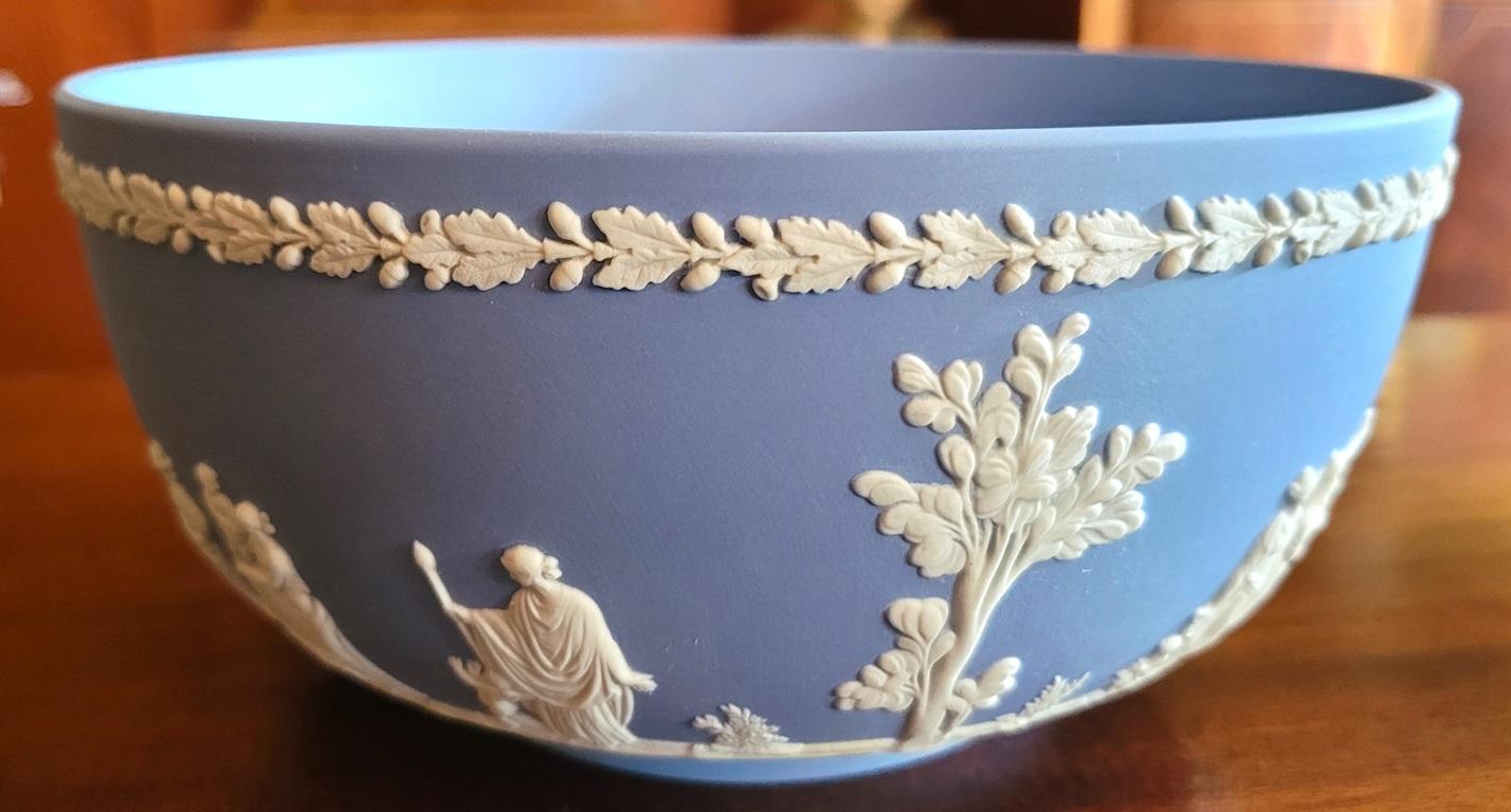 Ceramic Wedgwood Jasperware Pale Blue Centerpiece For Sale