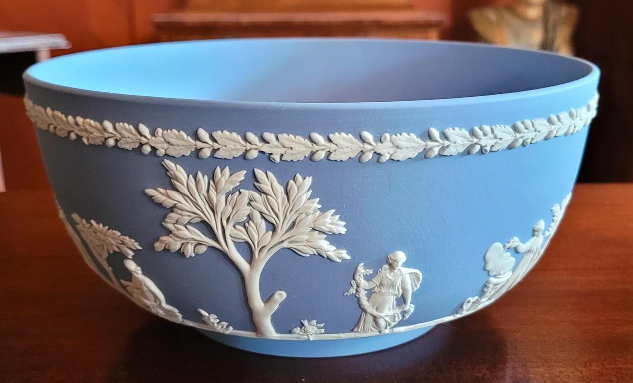 Neoclassical Revival Wedgwood Jasperware Pale Blue Centerpiece For Sale