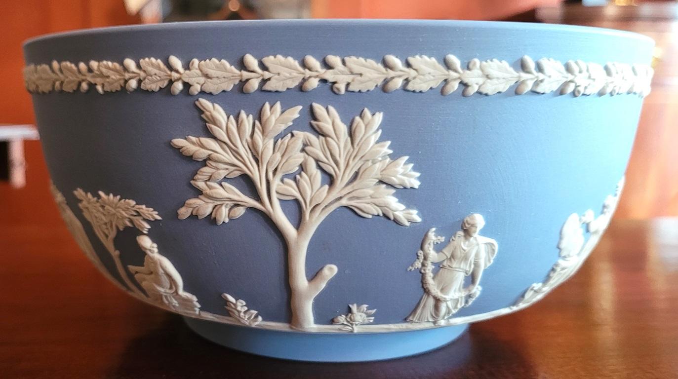Molded Wedgwood Jasperware Pale Blue Centerpiece For Sale