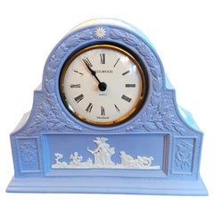 Vintage Wedgwood Jasperware Pale Blue Mantel Clock