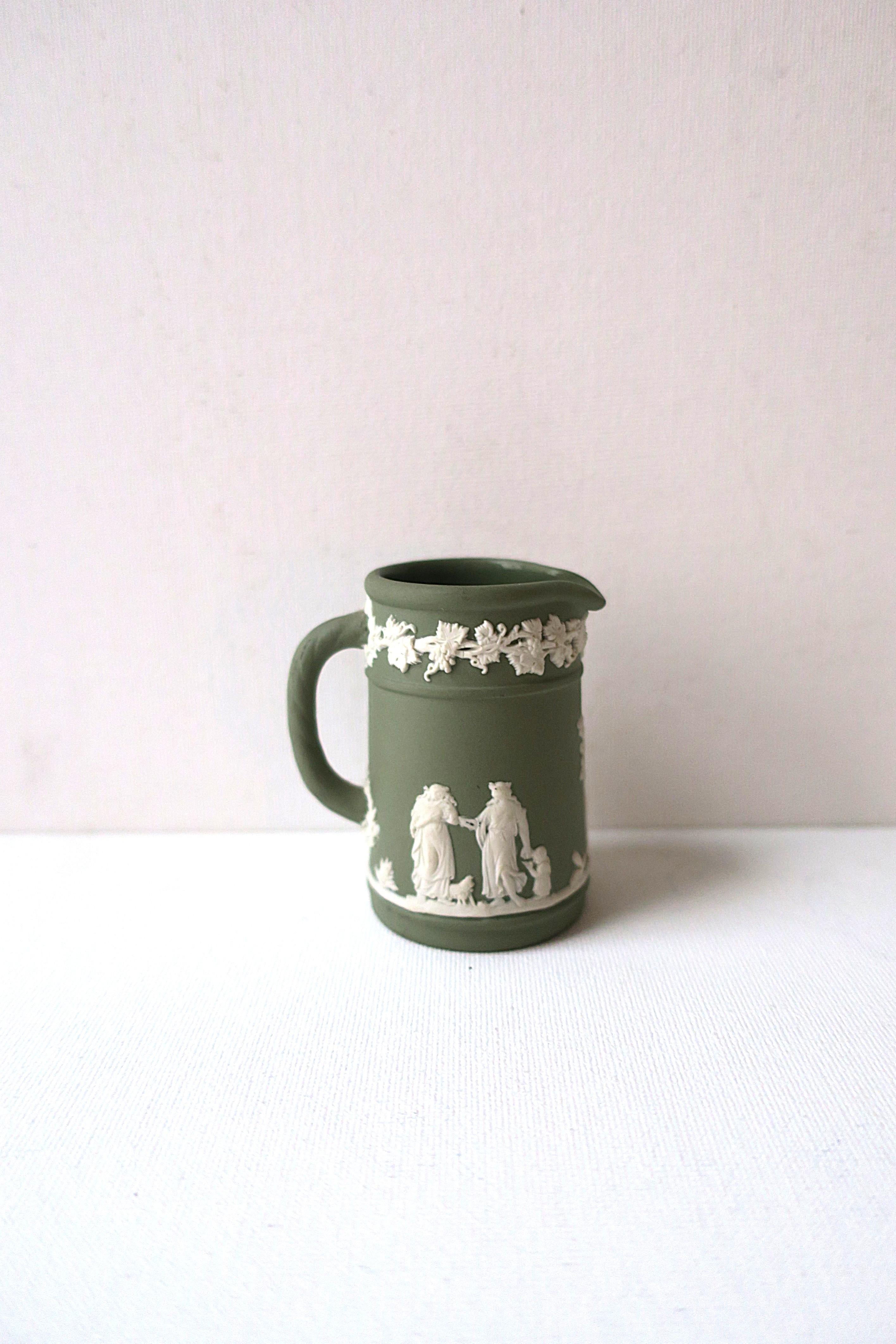 Unglazed Wedgwood Jasperware Pitcher Neoclassical Style For Sale
