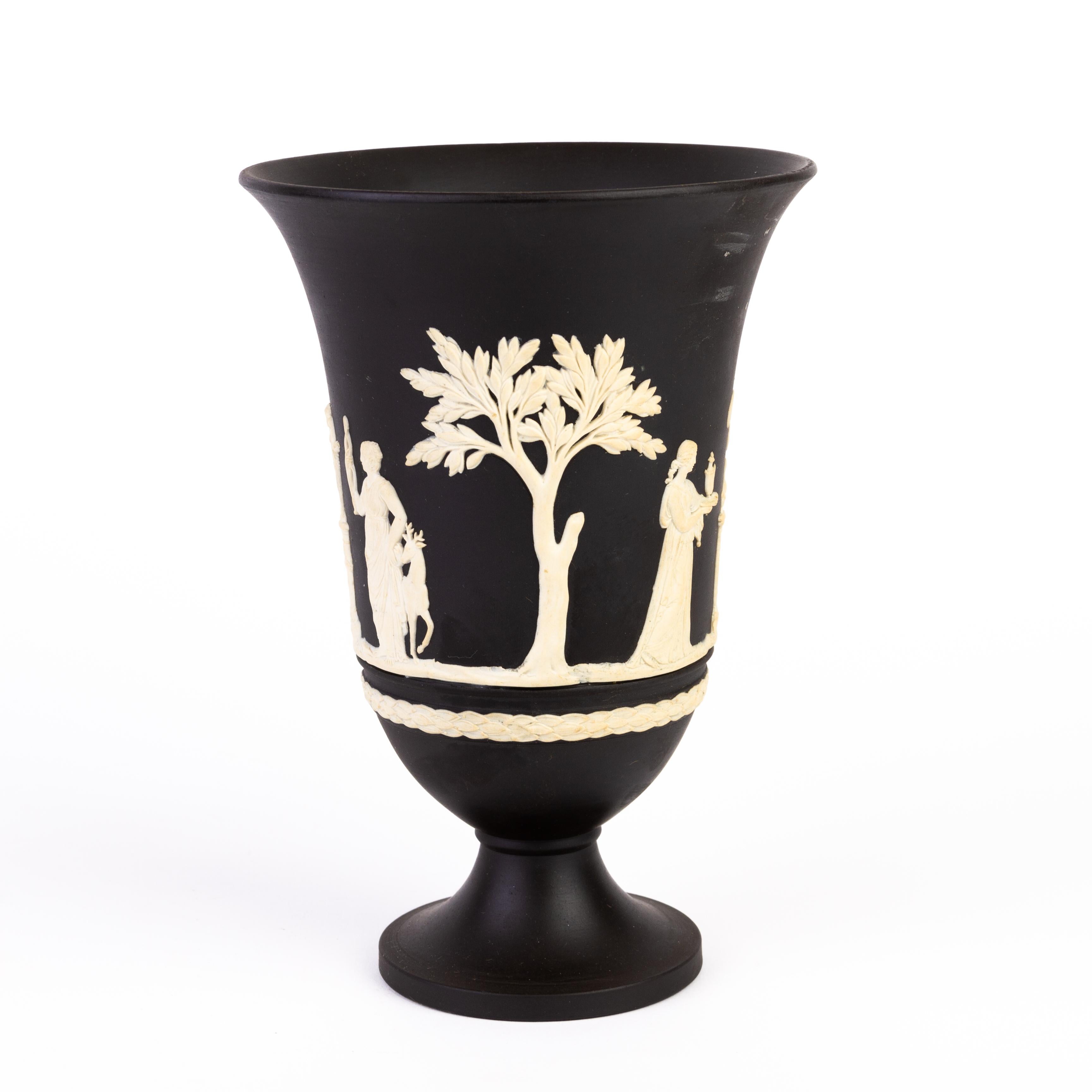 20th Century Wedgwood Jasperware Portland Blue Neoclassical Vase