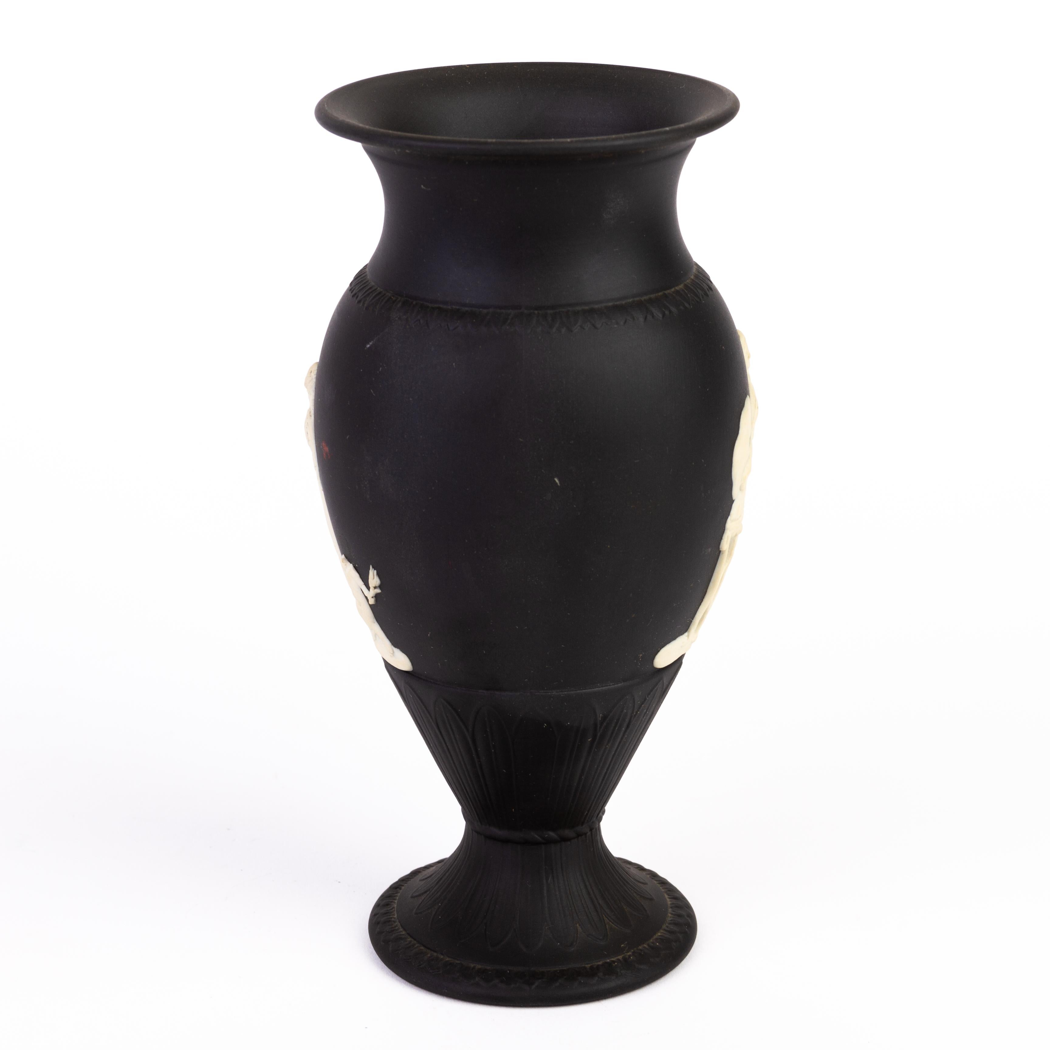 20th Century Wedgwood Jasperware Portland Blue Neoclassical Vase