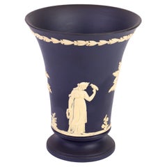 Wedgwood Jasperware Portland Blue Neoclassical Vase