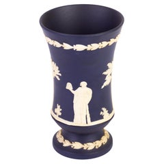 Wedgwood Jasperware Portland Blue Neoclassical Vase