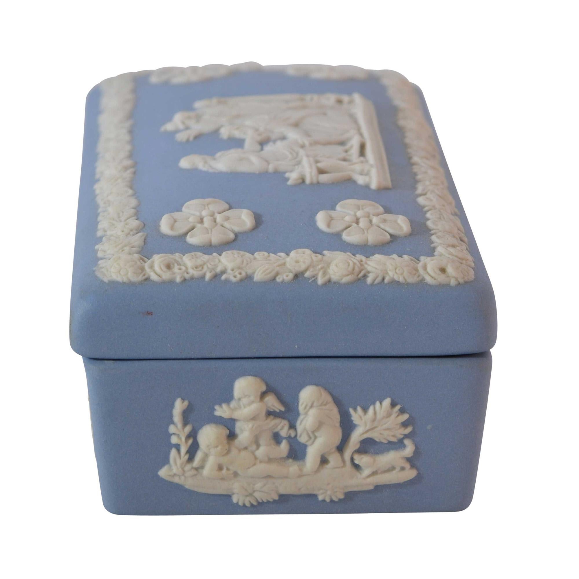wedgwood blue jasperware trinket box