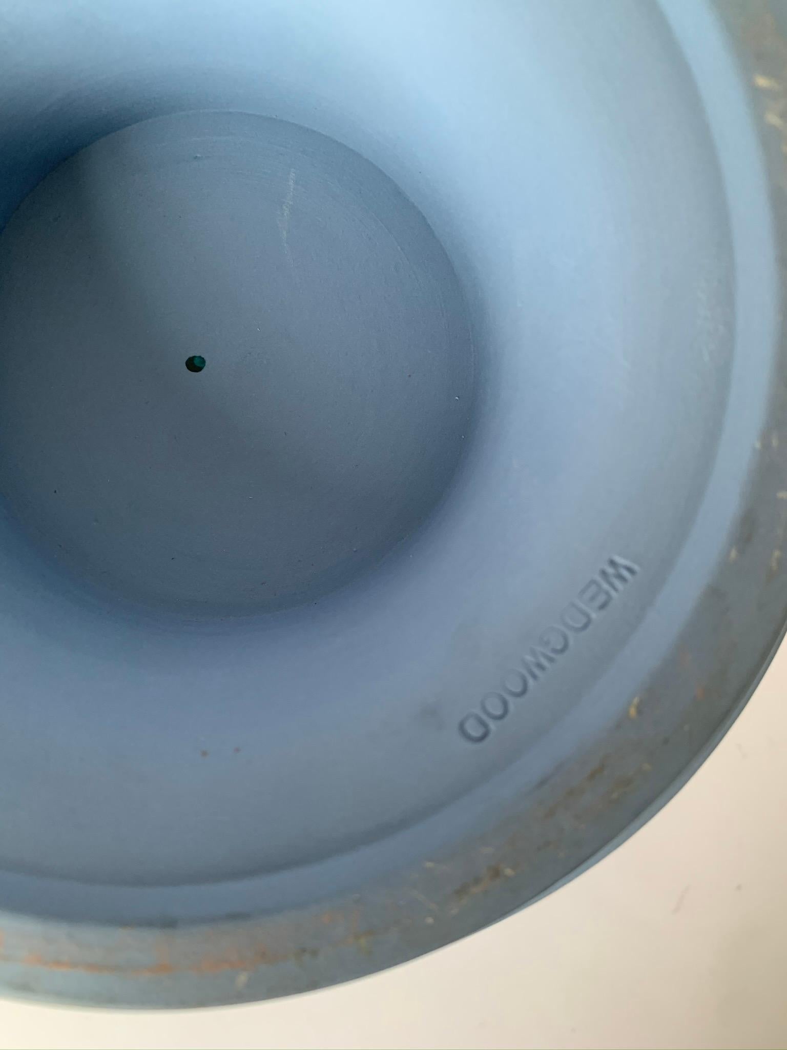 Wedgwood Light Blue Neoclassical Jasperware Footed Bowl 4