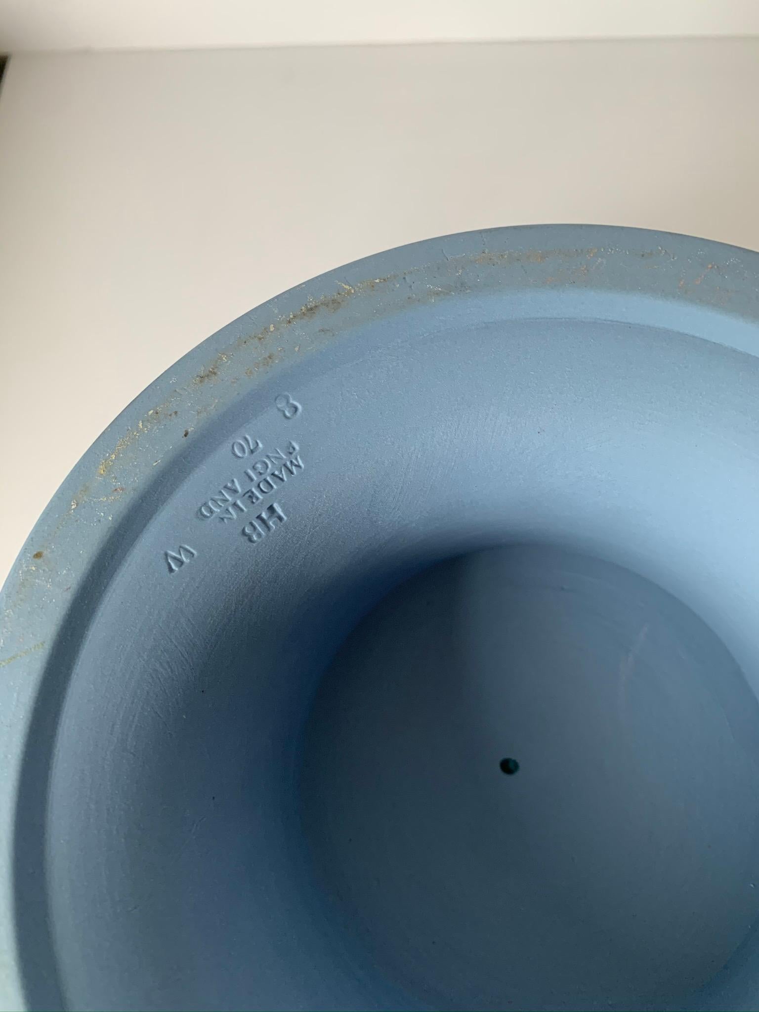 Wedgwood Light Blue Neoclassical Jasperware Footed Bowl 5