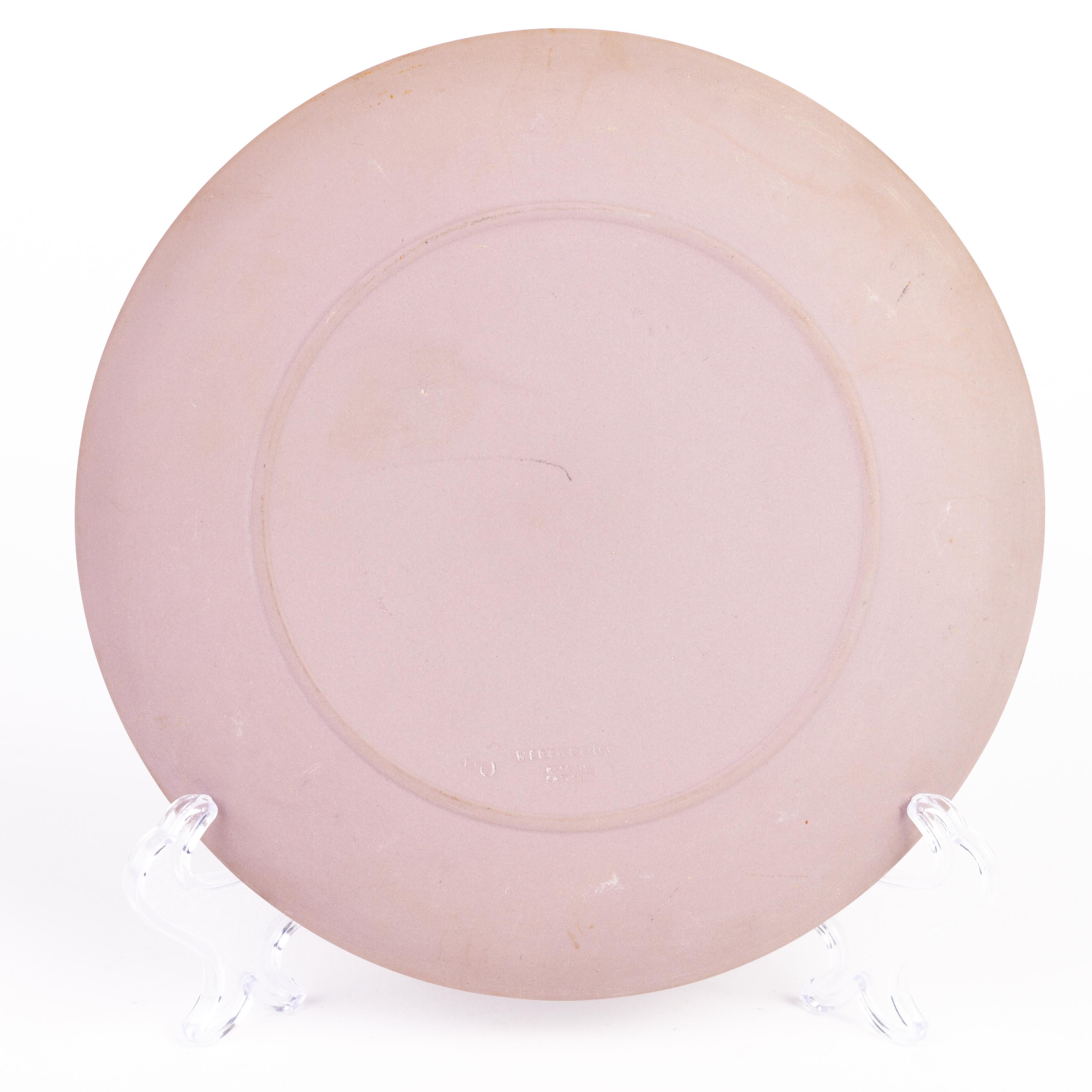 Wedgwood Lilac Jasperware Neoclassical Plate  In Good Condition For Sale In Nottingham, GB