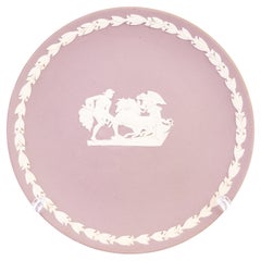 Assiette néoclassique Wedgwood en jaspe lilas 