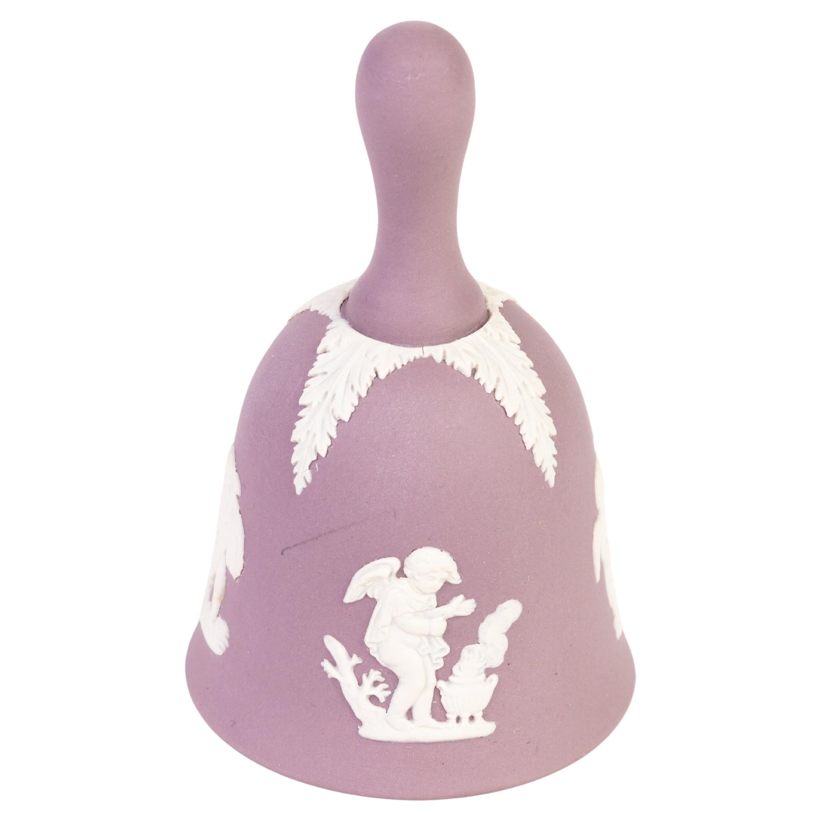 Wedgwood Lilac Jasperware Neoclassical Table Bell  For Sale