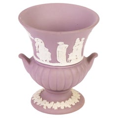 Wedgwood Lilac Jasperware Neoclassical Urn Vase 