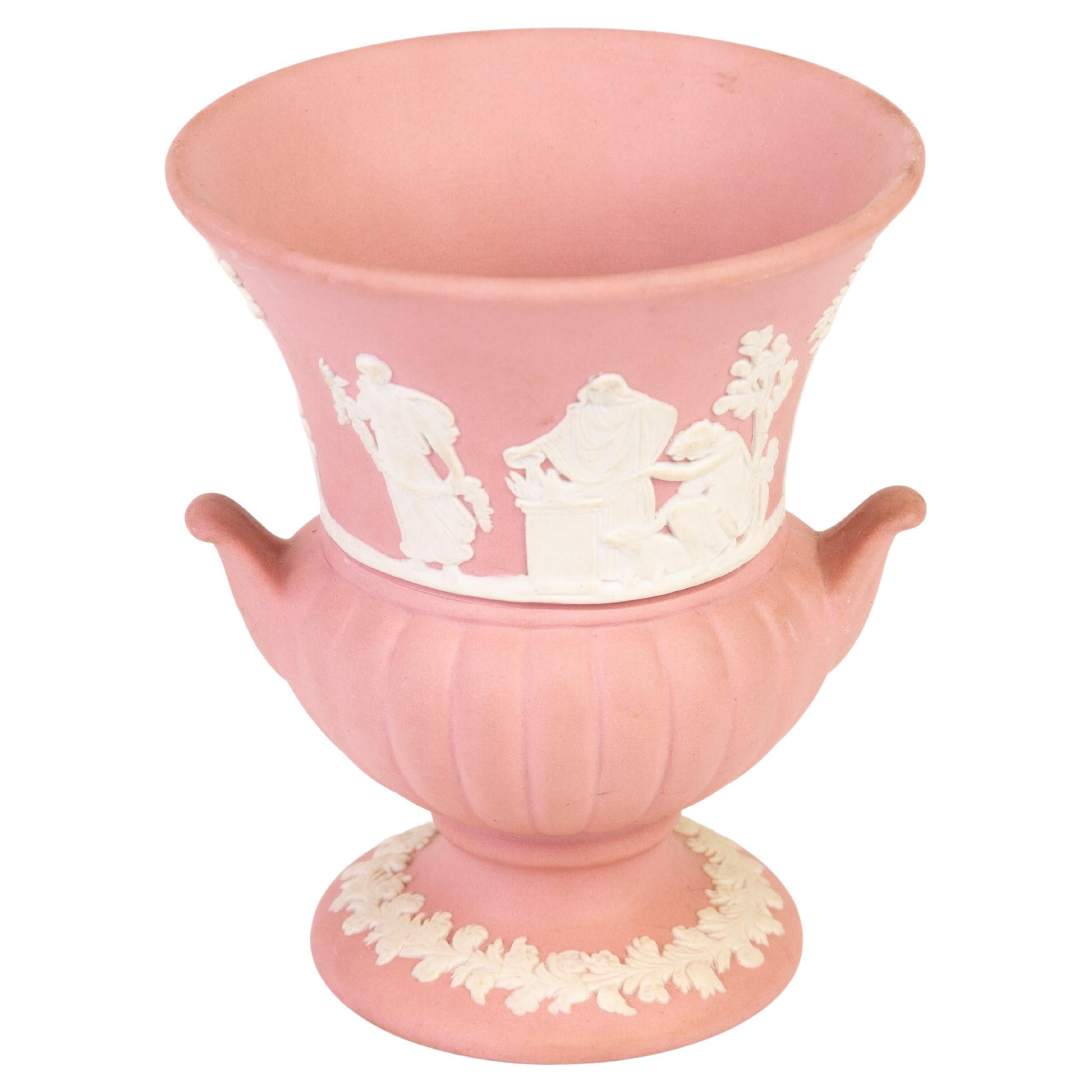 Wedgwood Lilac Jasperware Neoclassical Urn Vase 