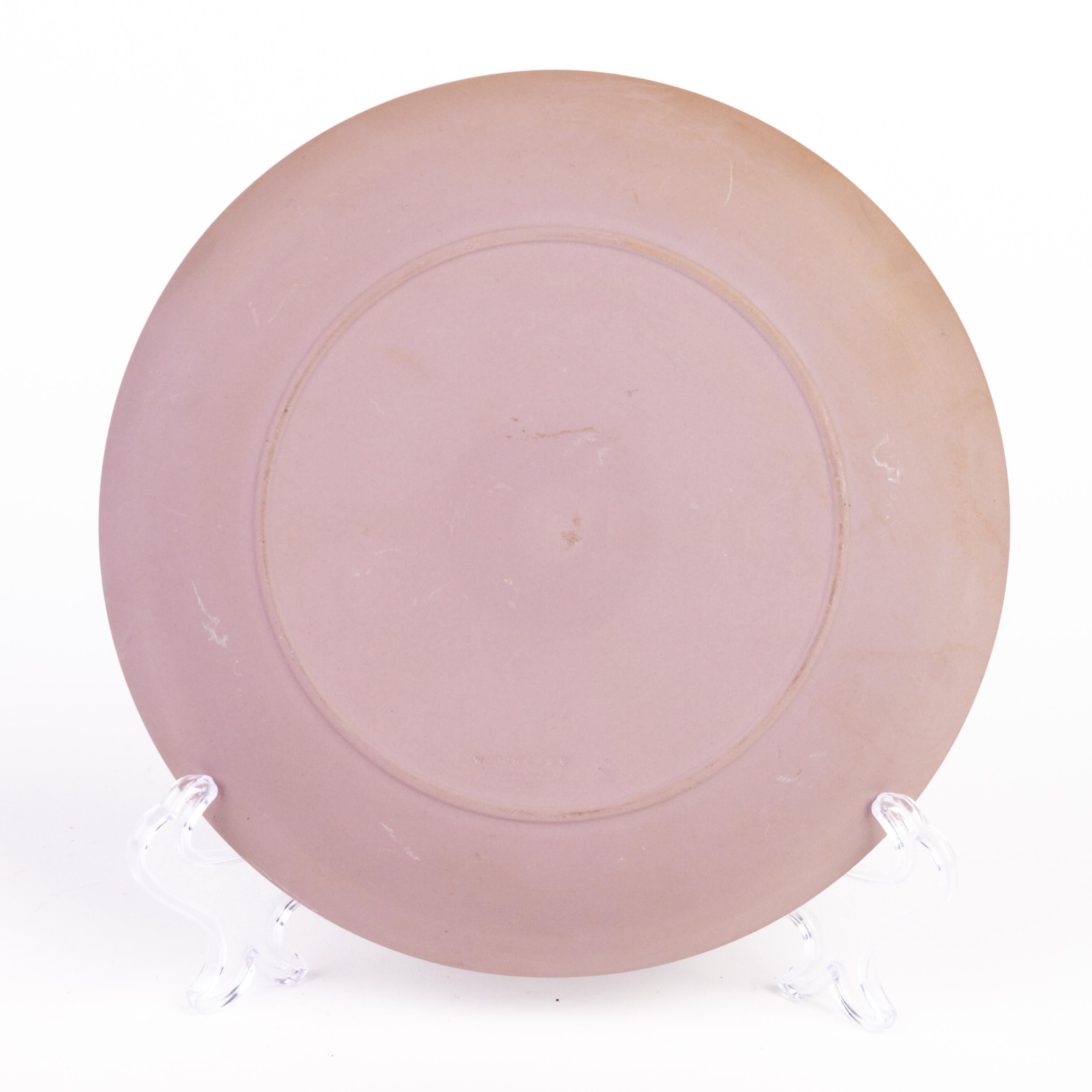 20th Century Wedgwood Lilac Jasperware Valentine Plate  For Sale