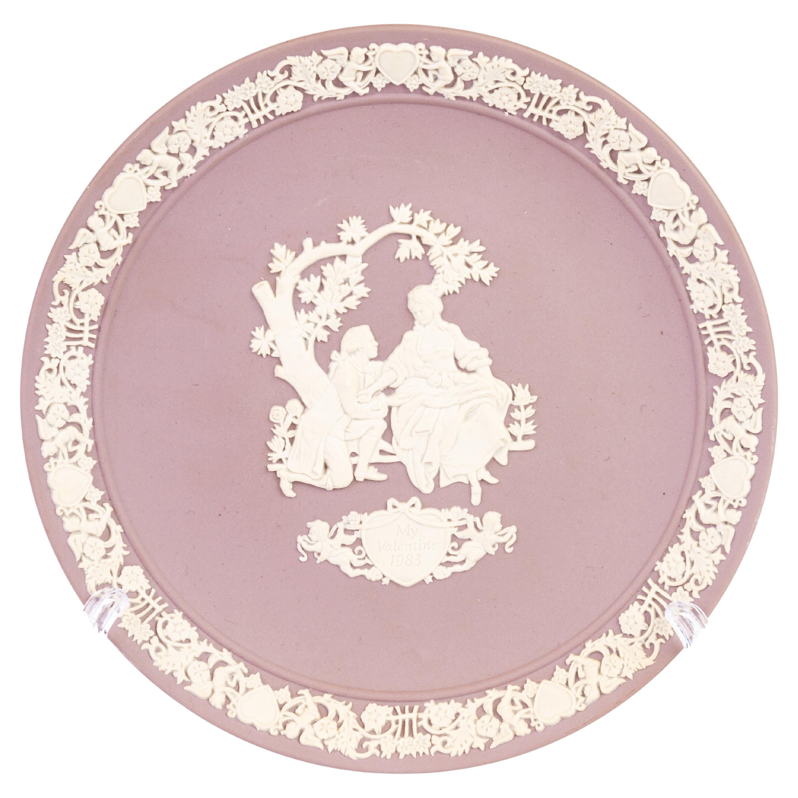 Wedgwood Lilac Jasperware Valentine Plate  For Sale