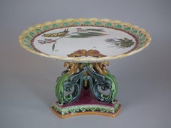 Wedgwood Majolica Bird and Butterfly Compote