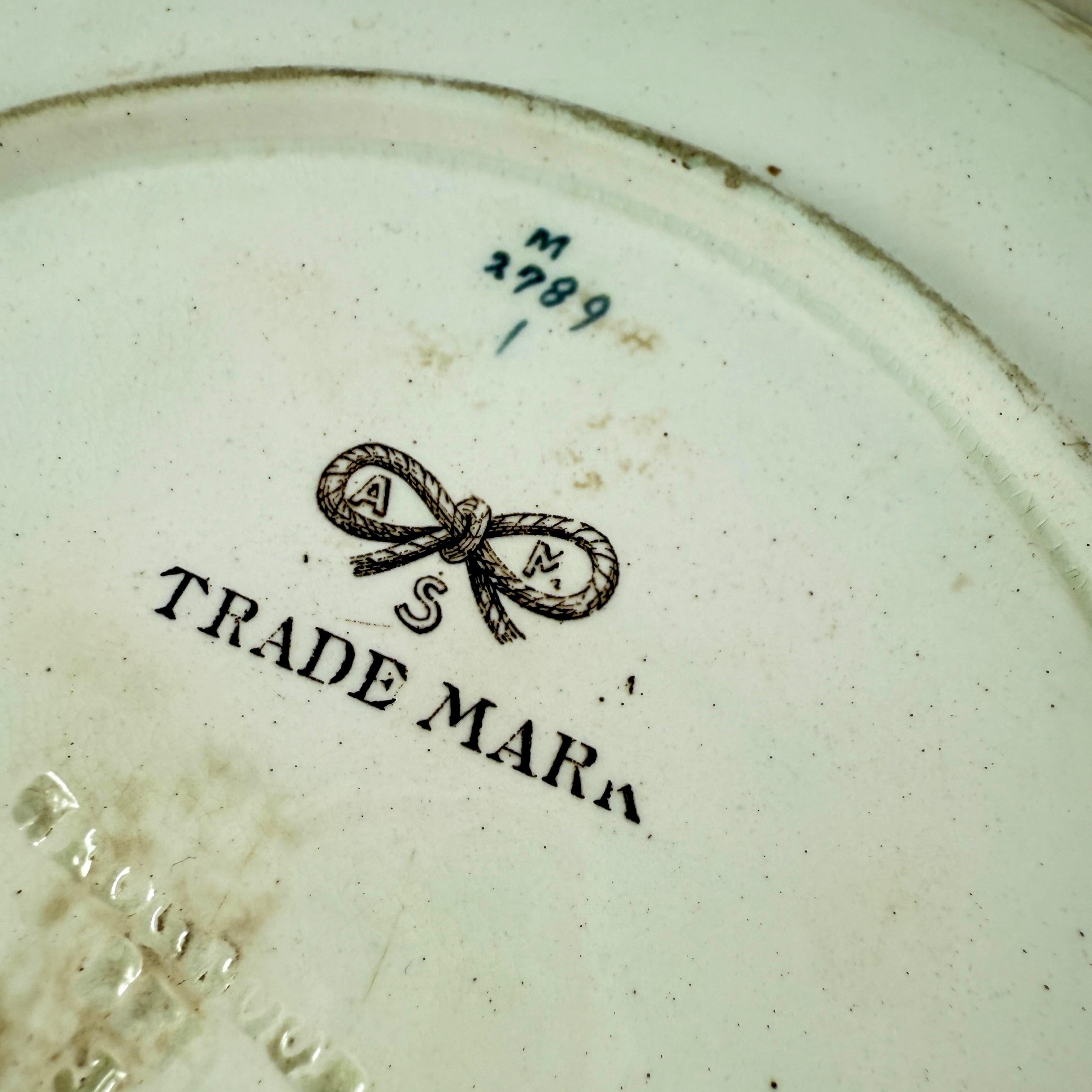 Wedgwood Majolika Vogel & Fächer Argenta Teller im Angebot 3