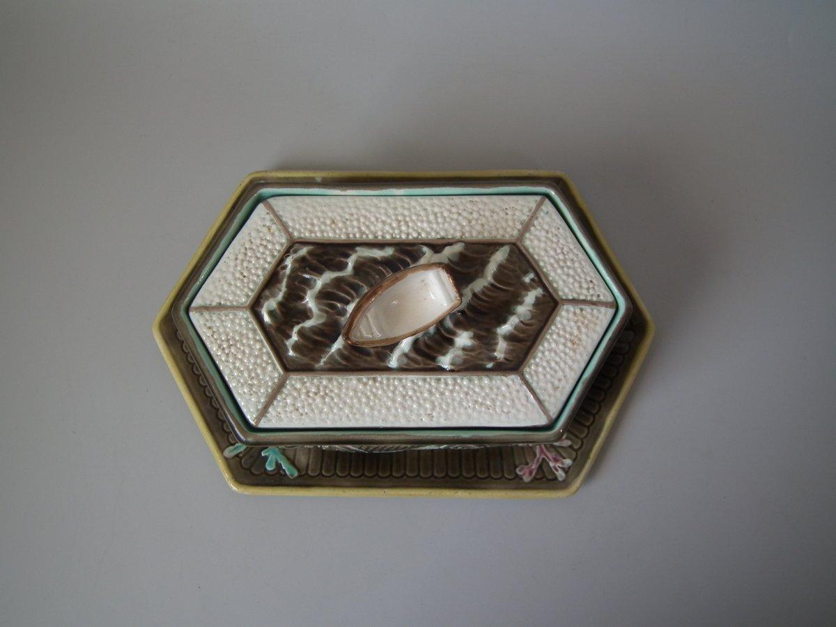 English Wedgwood Majolica Boat and Fish Sardine Dish