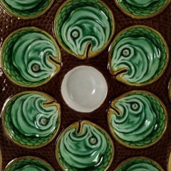 Wedgwood Majolica Fish Heads Oyster Plate
