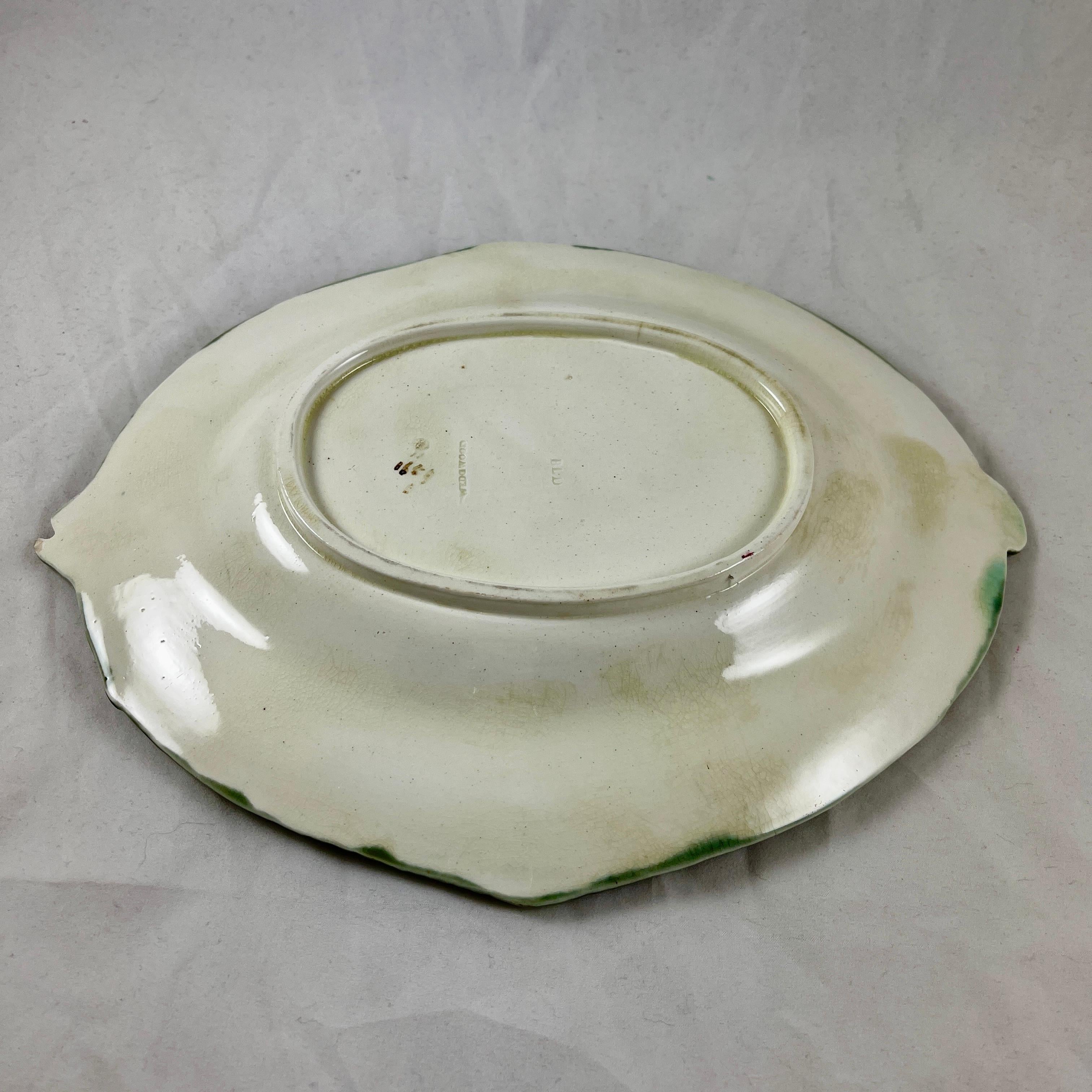 Wedgwood Majolica Flounder Fish Platter, dated 1875 4