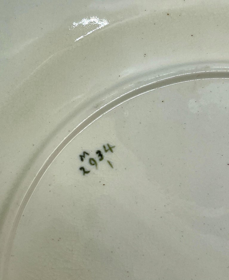 19th Century Wedgwood Majolica Ocean Plate, English, Dated 1885 For Sale