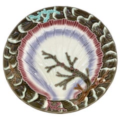 Wedgwood Majolica Ocean Plate, English, Dated 1885