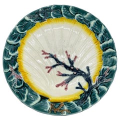 Wedgwood Majolica Ocean Plate, English, Dated 1881