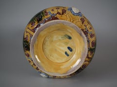 Wedgwood Majolica Pictorial Pitcher with Pewter Lid