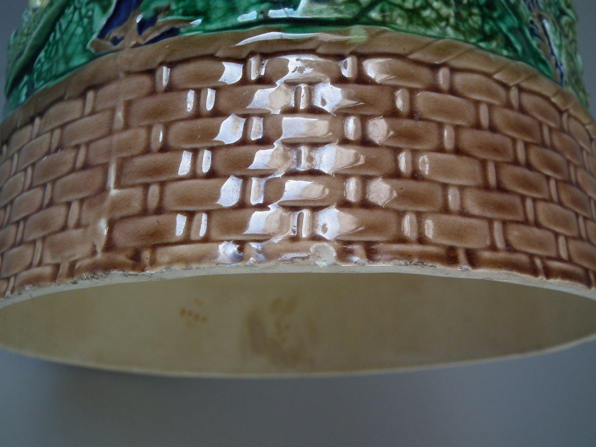 Wedgwood Majolica Primrose Cheese Dome and Stand 4