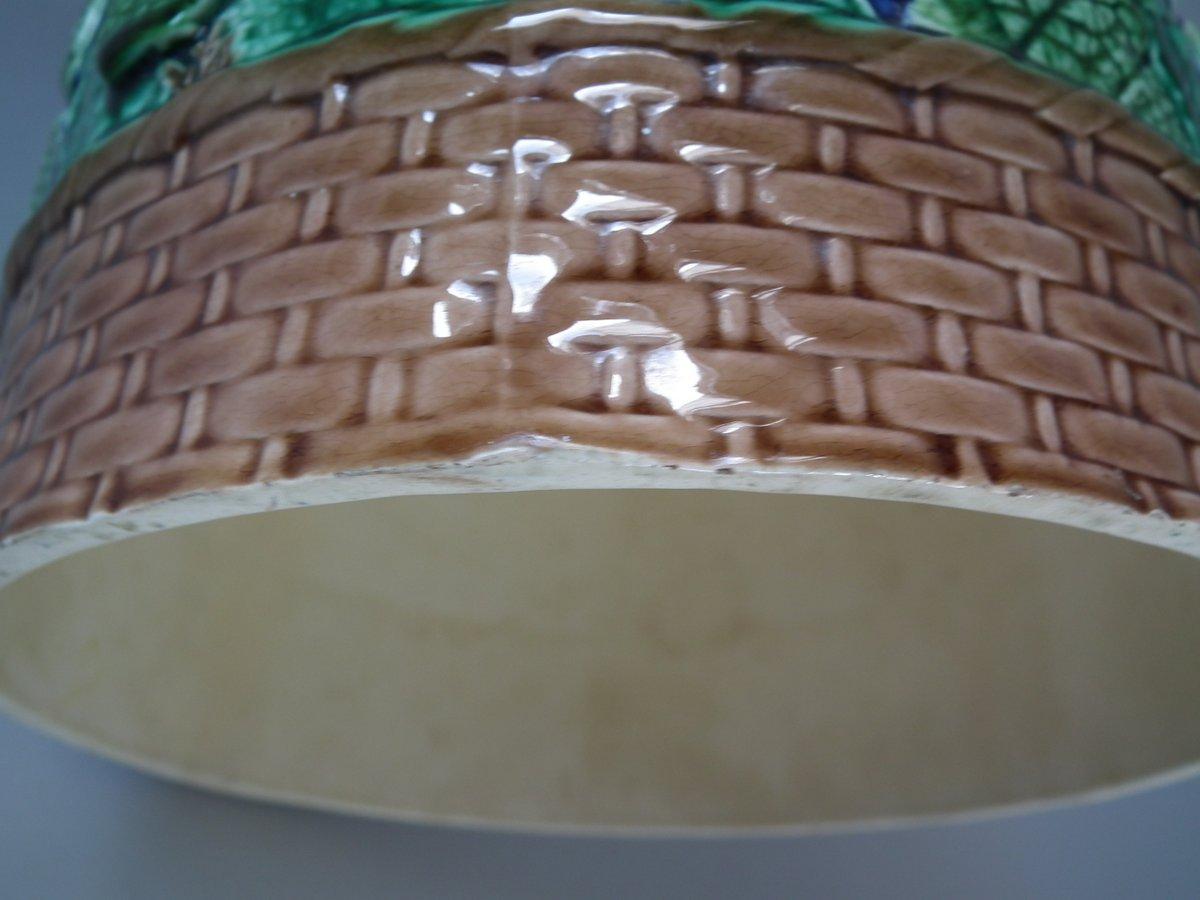 Wedgwood Majolica Primrose Cheese Dome and Stand 6
