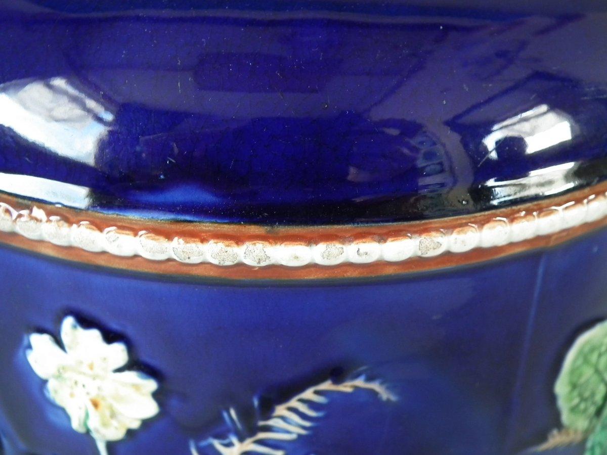 Wedgwood Majolica Primrose Cheese Dome and Stand 9