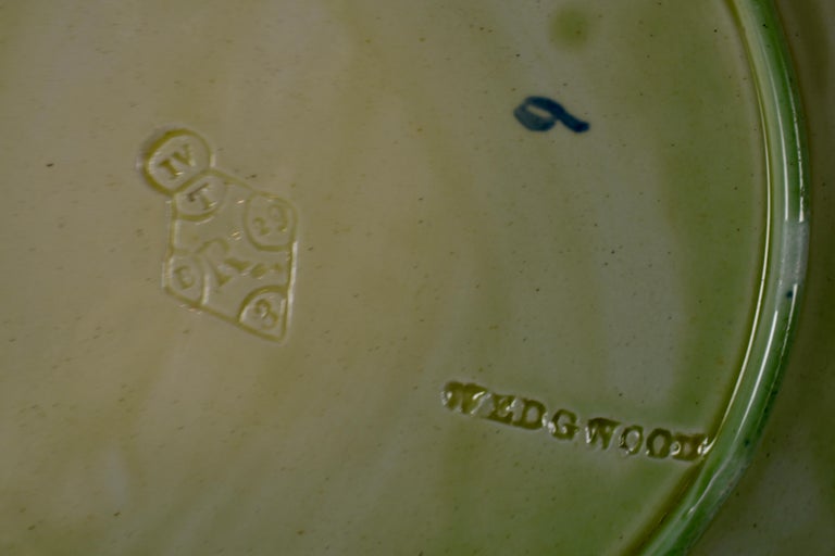 Wedgwood Majolica 'Stanley' Daisy Chain and Basket Weave Plate, Date