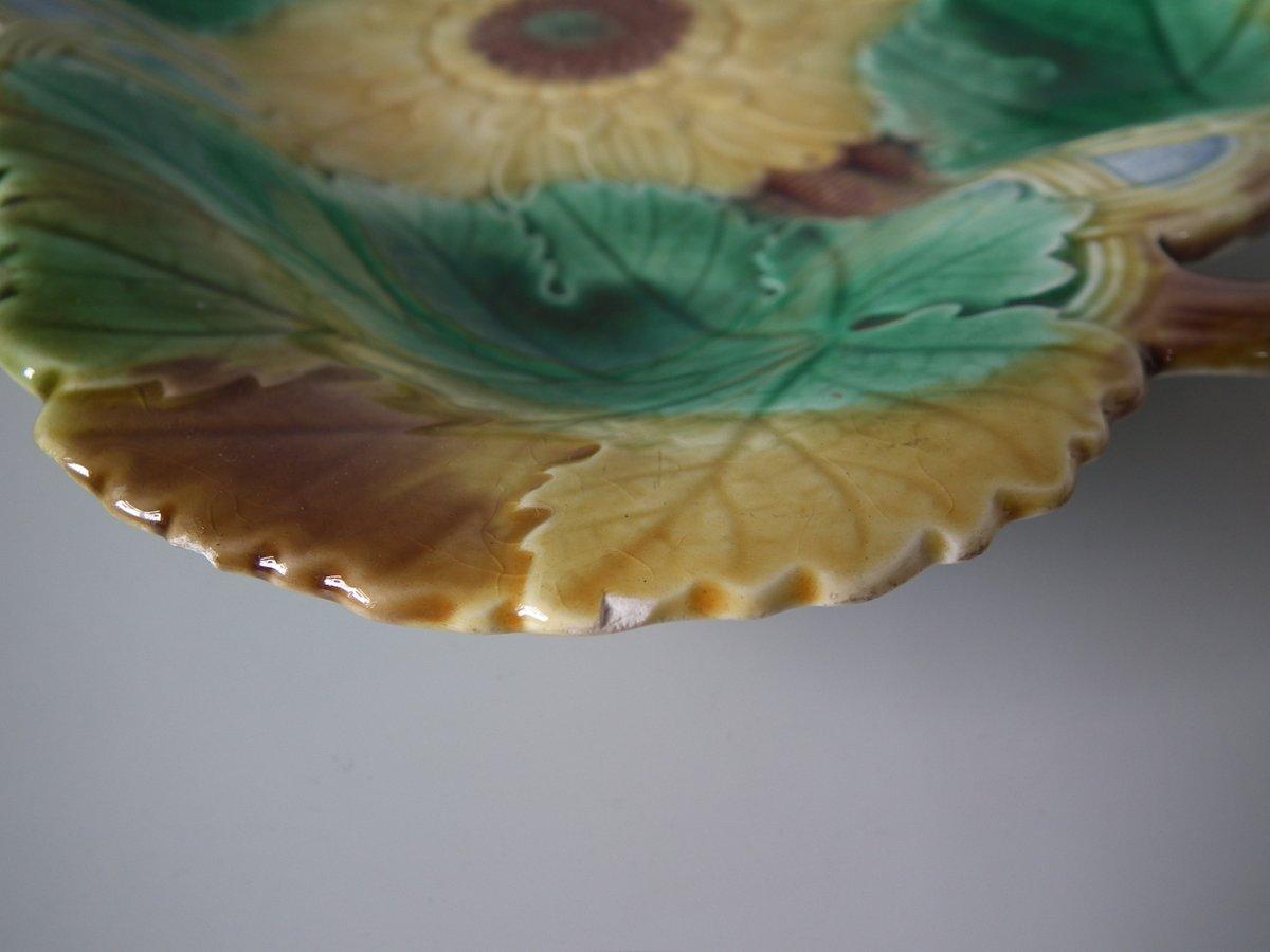 Mid-19th Century Wedgwood Majolica Sunflower Platter