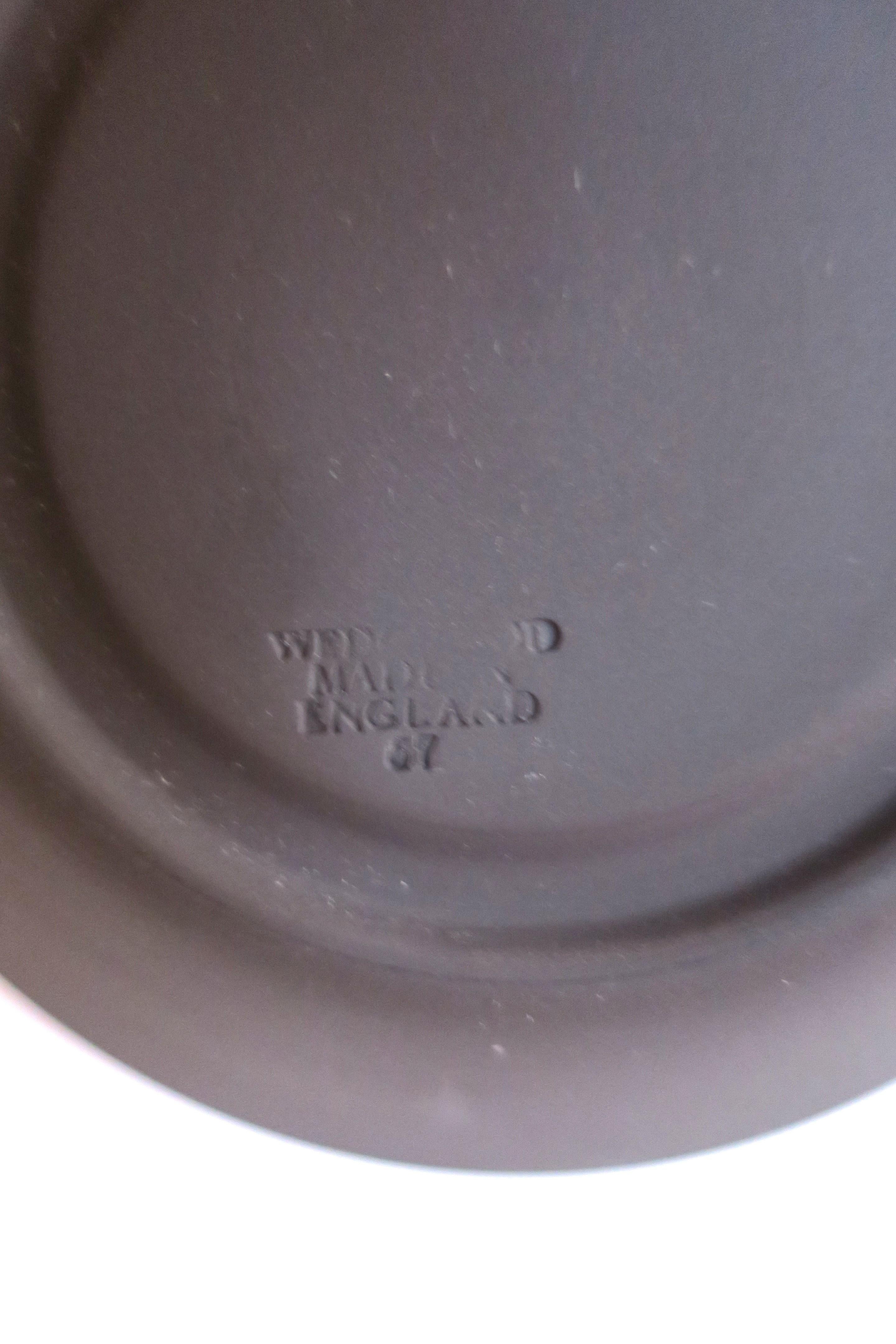 Wedgwood Matte Black Basalt Espresso Coffee Cup & Saucer, 1957 England, Set of 8 2