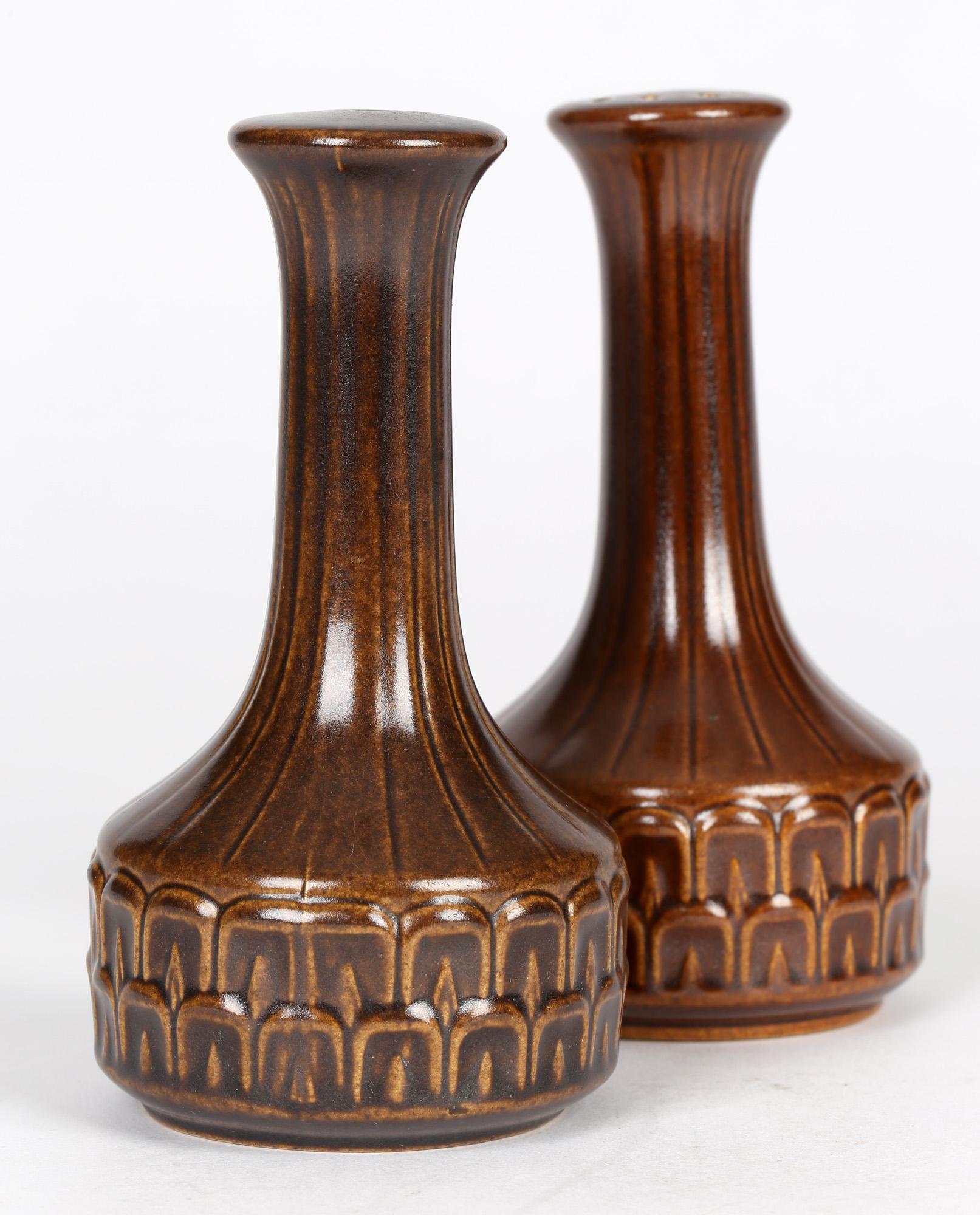 Mid-20th Century Wedgwood Mid-Century Cambrian Design Pottery Cruet Set For Sale