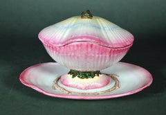Wedgwood Nautilus Perlengeschirr Soßenterrine:: Deckel & Ständer in Form einer Muschel