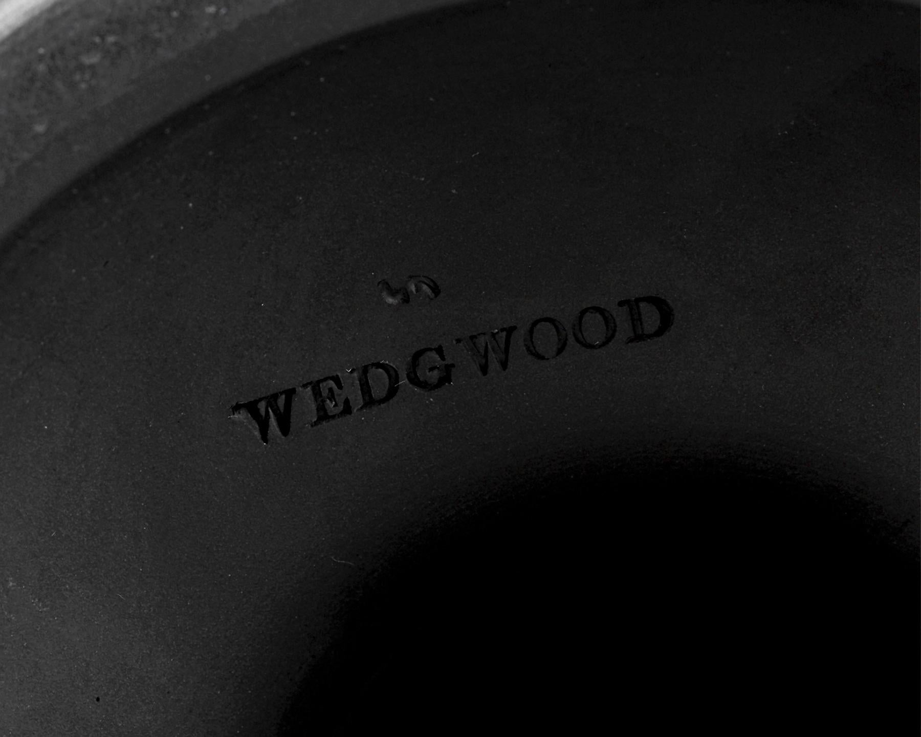 Wedgwood Neoclassical Black Basalt Encaustic Enamel Amphora In Excellent Condition In New Orleans, LA