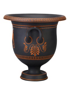 Wedgwood Neoclassical Black Basalt Encaustic Enamel Campana
