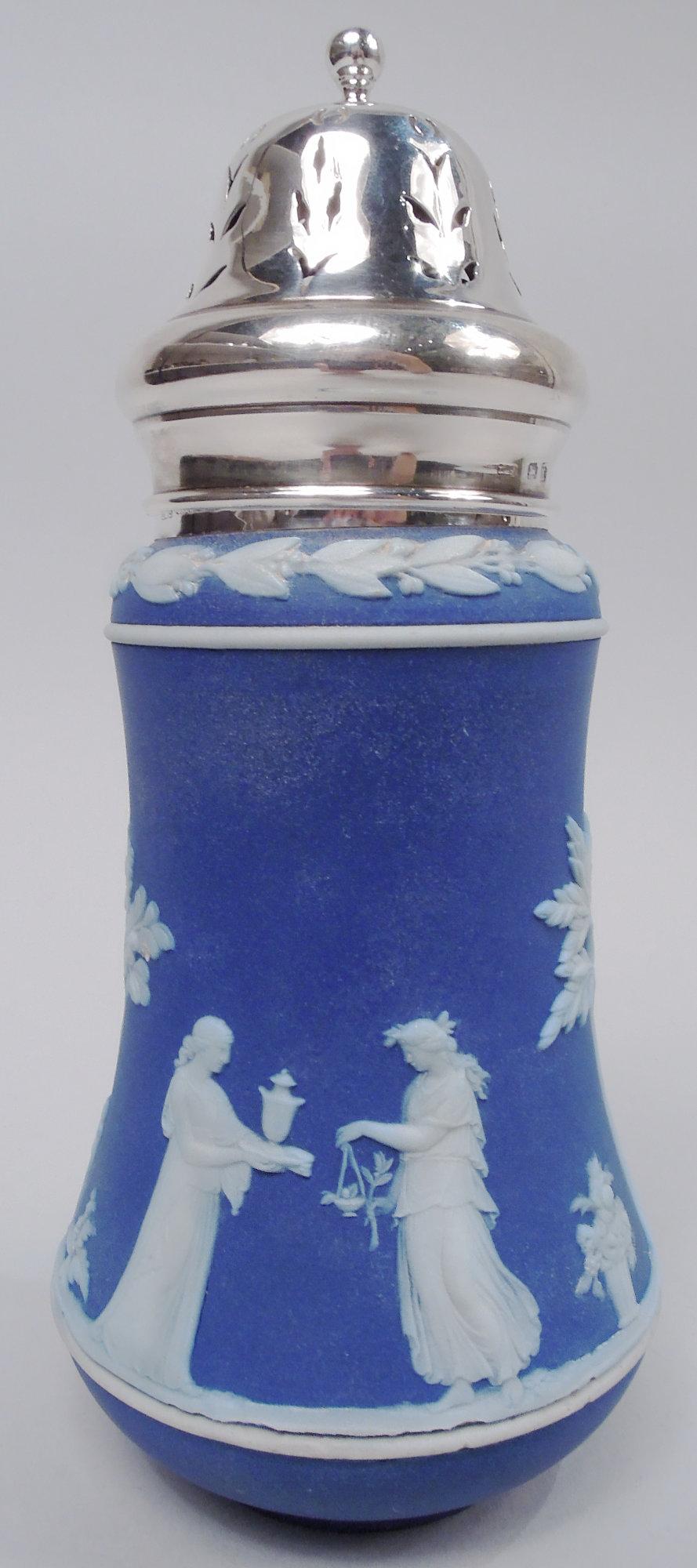 Neoclassico Zuccheriera Neoclassica Wedgwood in argento e diaspro 1922 in vendita
