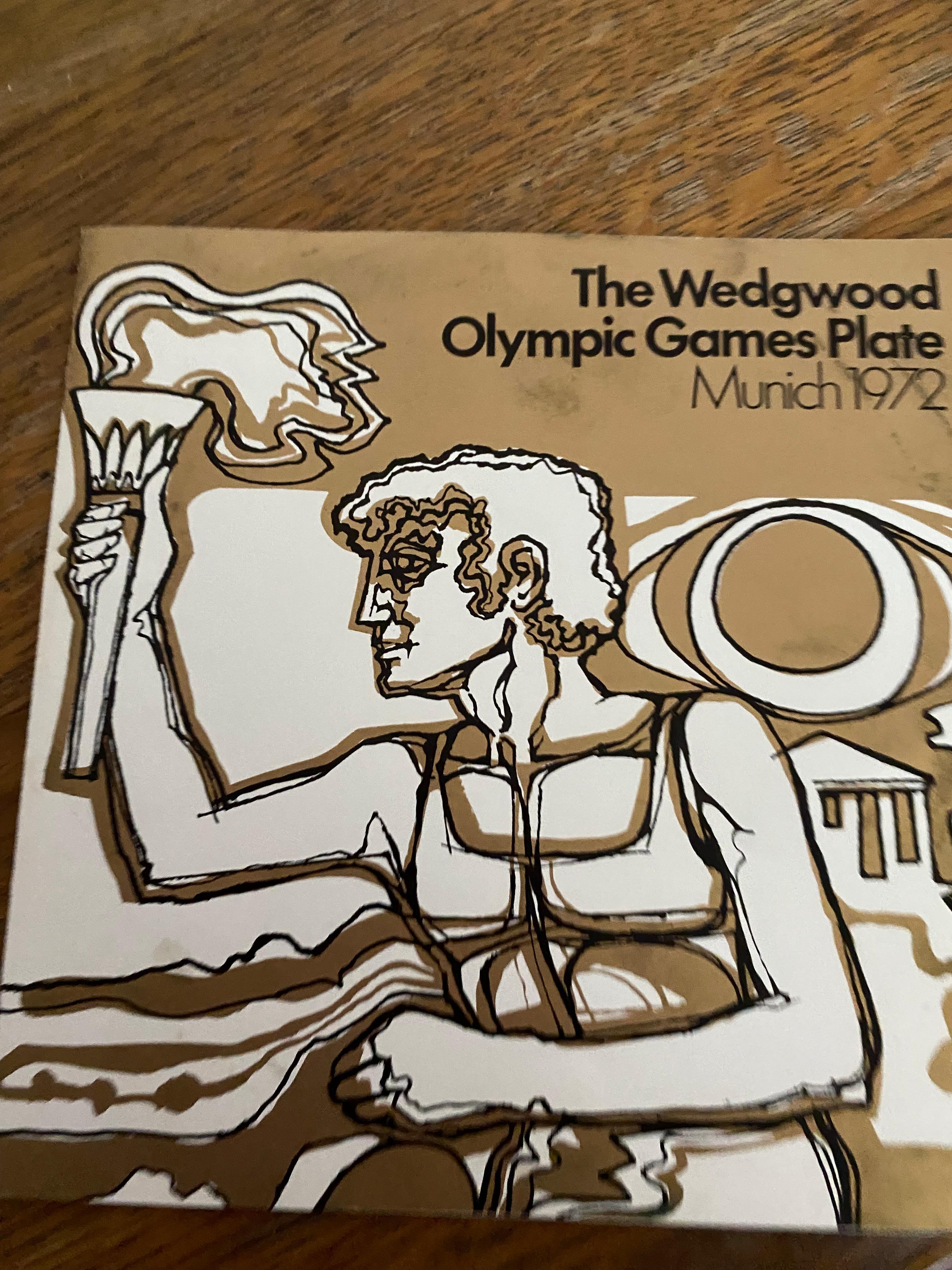 Wedgwood Olympic Games 1972 Plate in Black Basalt - Limited Edition  For Sale 5
