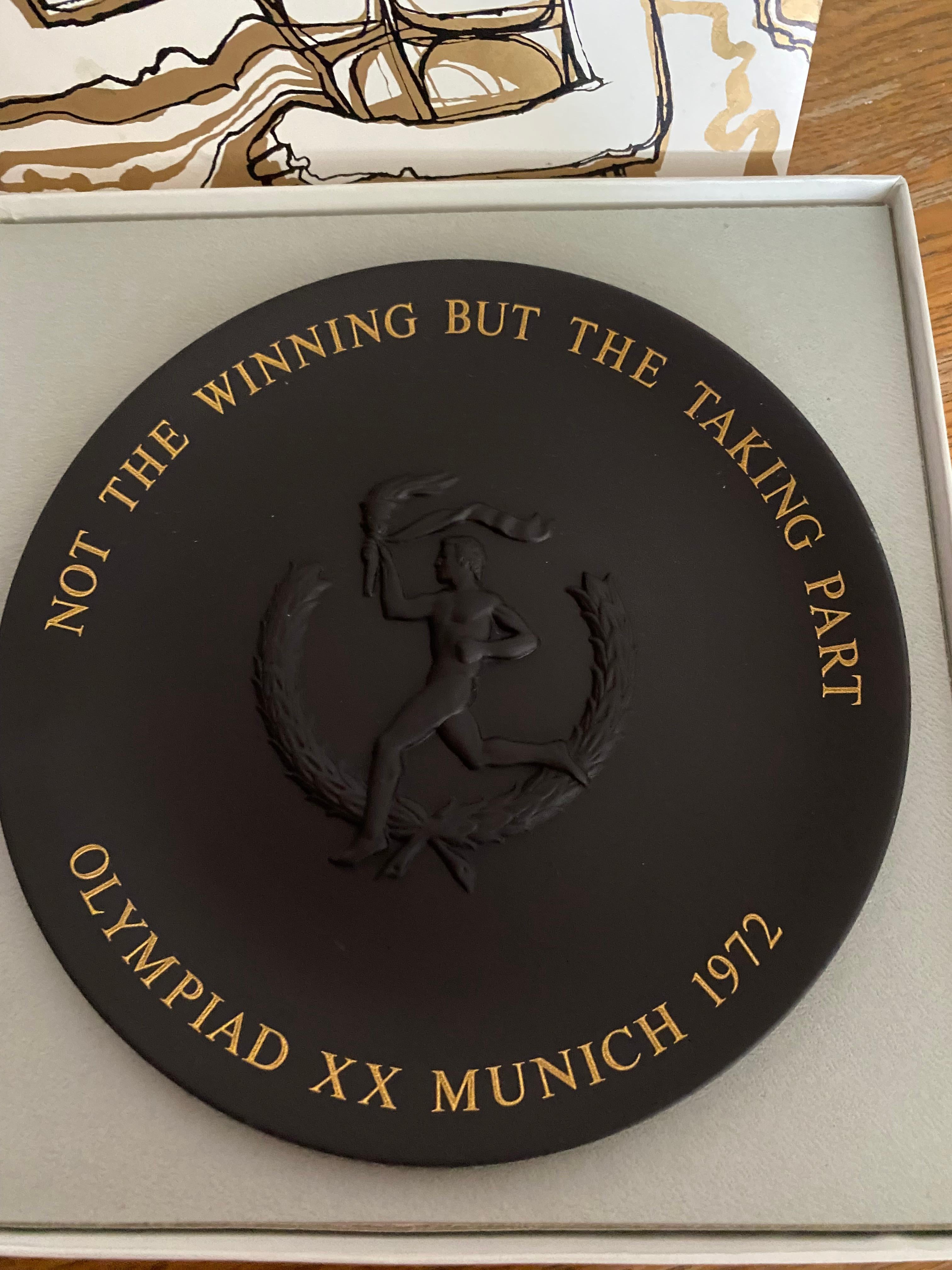 Other Wedgwood Olympic Games 1972 Plate in Black Basalt - Limited Edition  For Sale