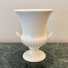 Wedgwood Pair of Pedestal Medici form Shell Twin Handled Urn Vases