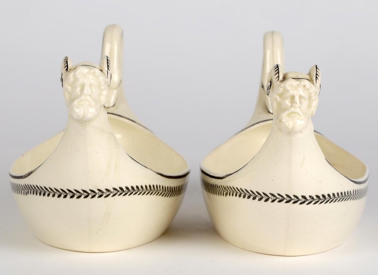 Wedgwood Pair Unusual Figural Creamware Sauce Boats For Sale 2