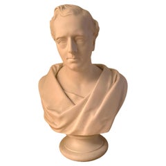 Wedgwood Parian Bust of Robert Stephenson by E. W. Wyon