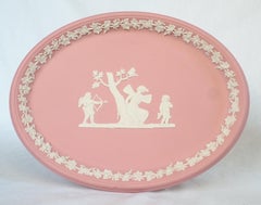 Wedgwood pink and white jasperware tray