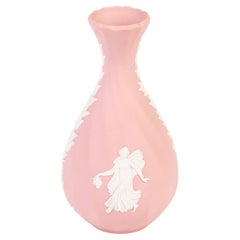 Wedgwood Pink Jasperware Dancing Hours Still Vase