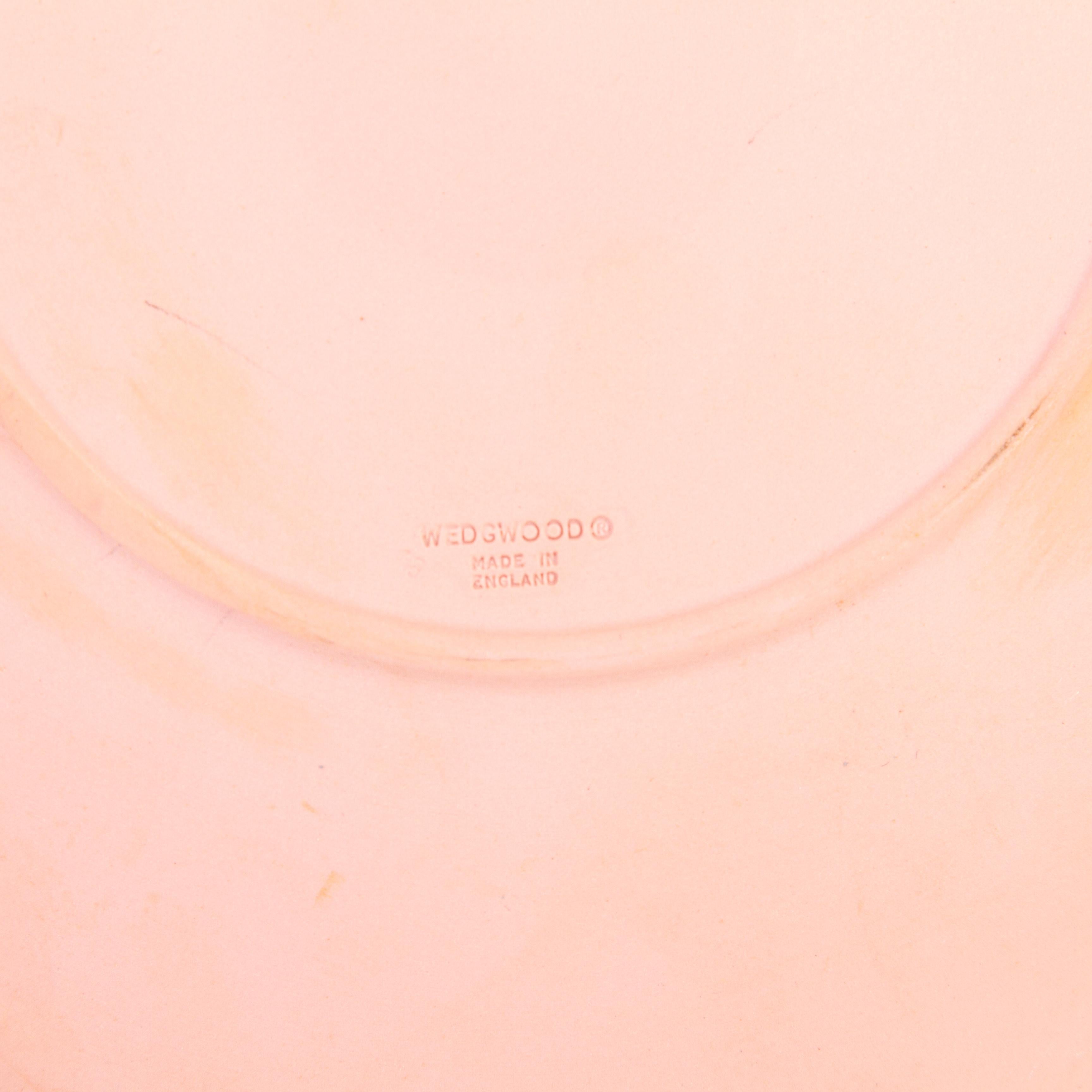 Porcelain Wedgwood Pink Jasperware Putti Plate  For Sale