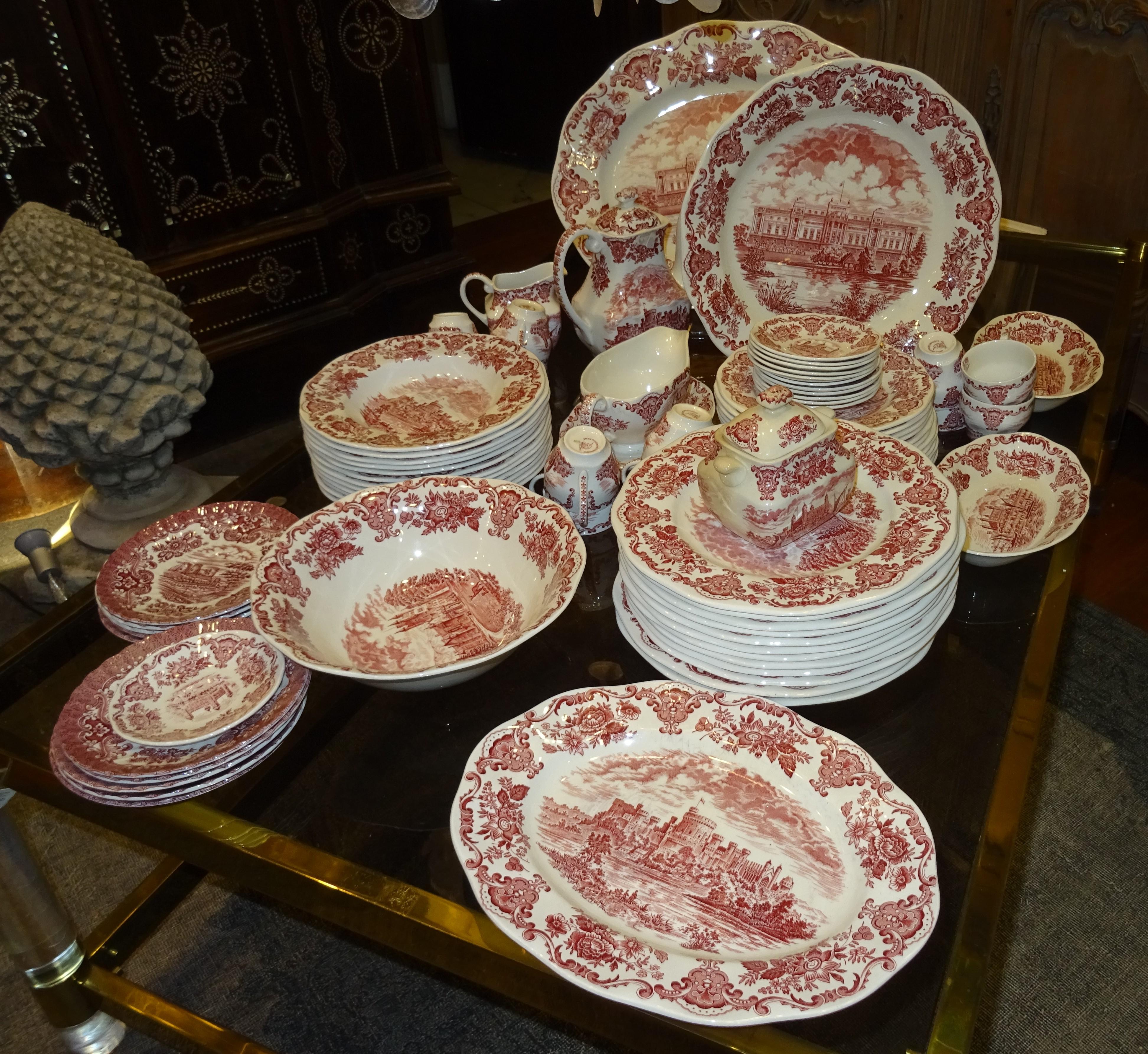 Wedgwood Rosa Porzellangeschirr England:: Kaffeegeschirr im Zustand „Gut“ in Valladolid, ES
